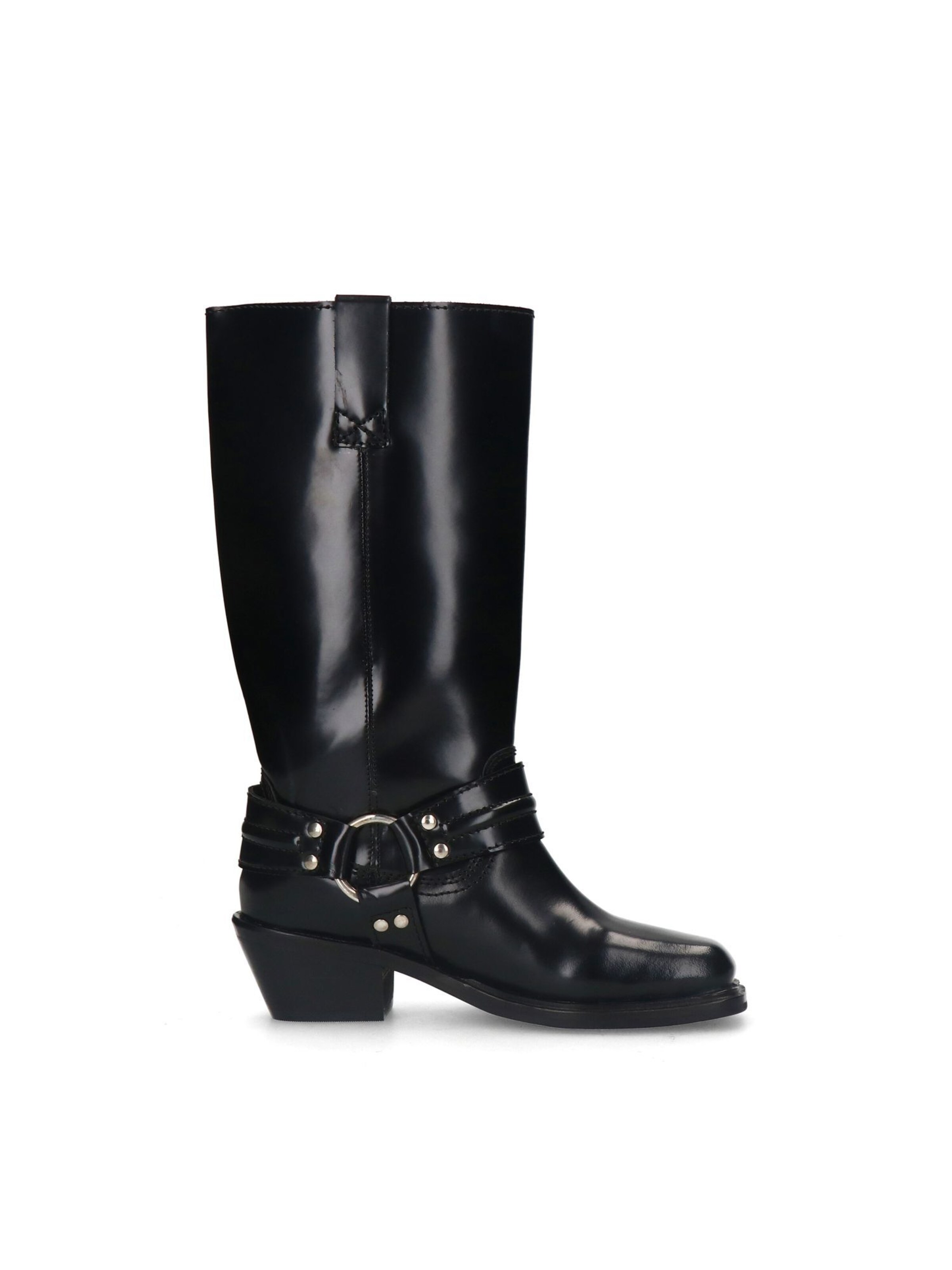 Bottes de cowboy SACHA en noir : devant