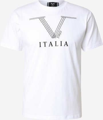 T-Shirt 'Pierre' 19V69 ITALIA en blanc : devant