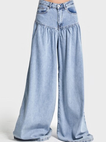 IT'S BASIC Wide leg Jeans 'Relaxed' in Blauw
