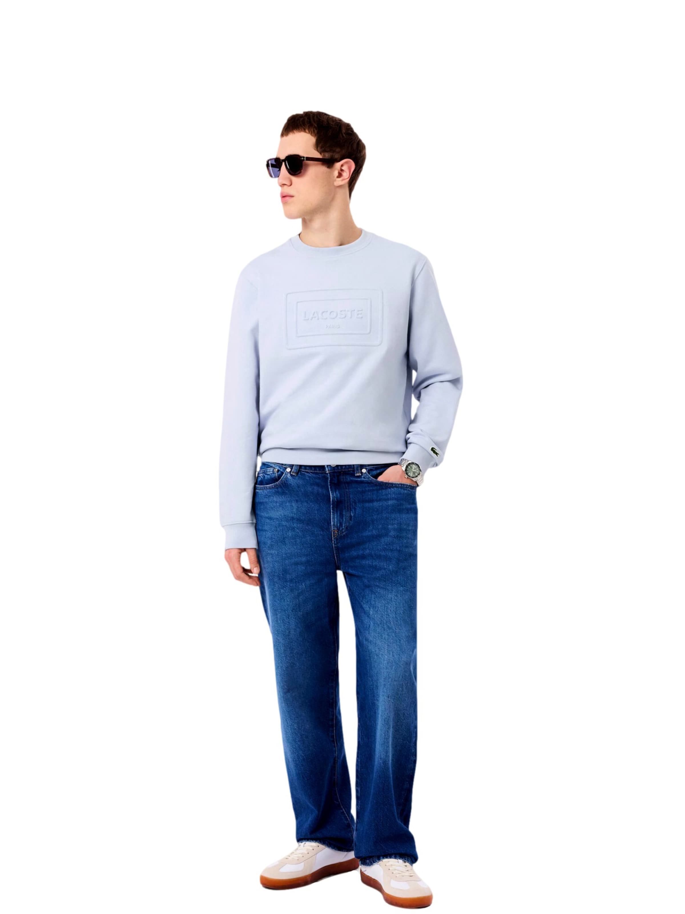 Felpa di LACOSTE in blu