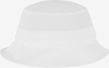 Chapeaux 'Bucket' Flexfit en blanc : devant