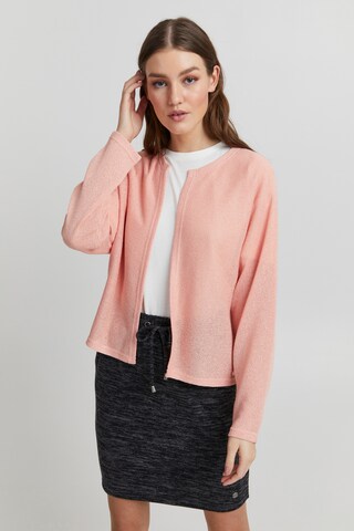 Oxmo Knit Cardigan 'KIKE' in Pink: front