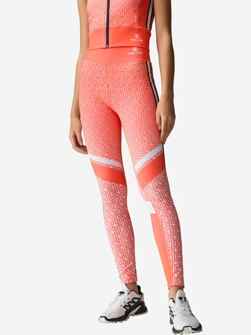 Bogner Fire + Ice Skinny Sporthose 'Christin' in Orange: Vorderseite