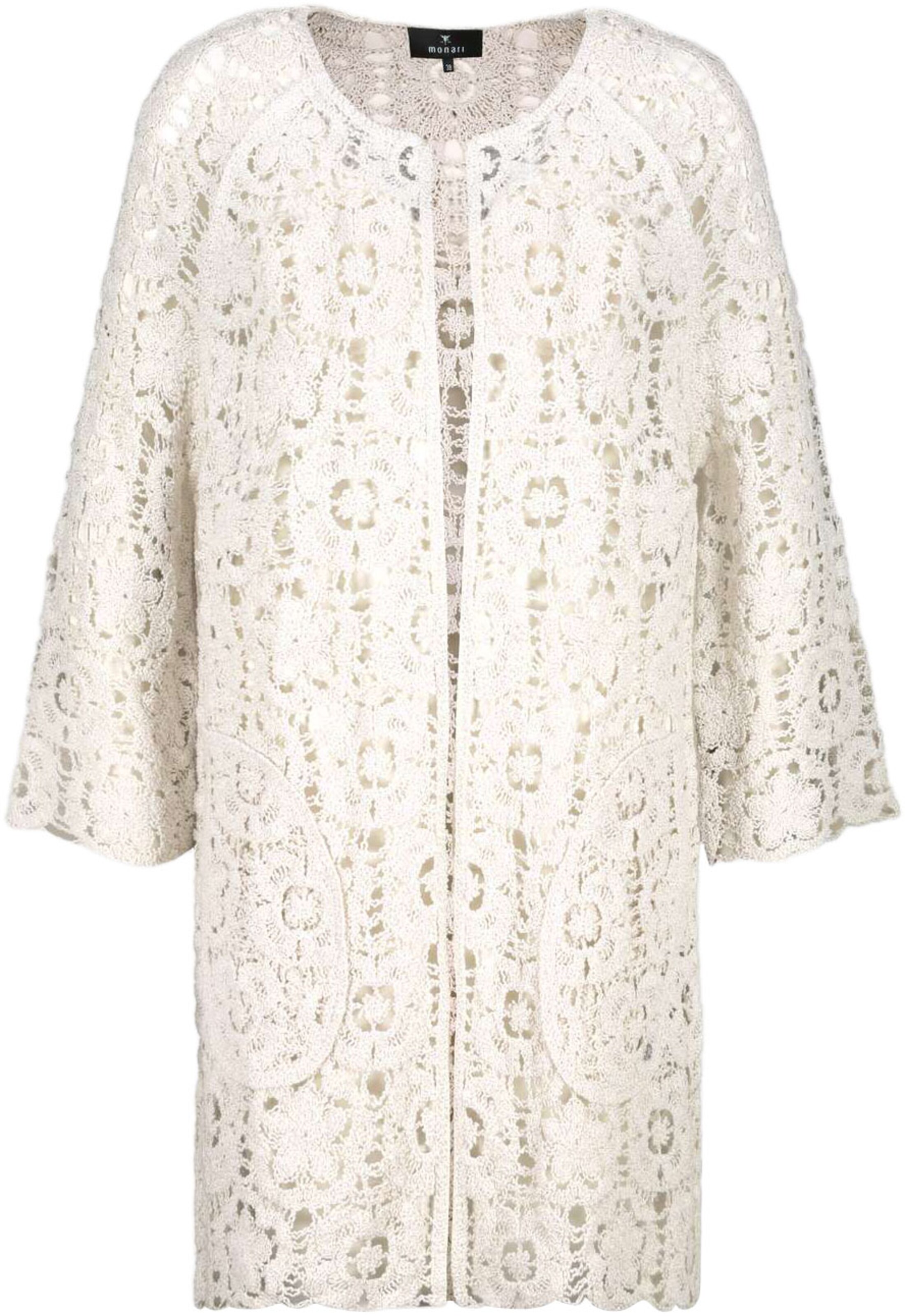 monari Gebreid vest in Beige: voorkant