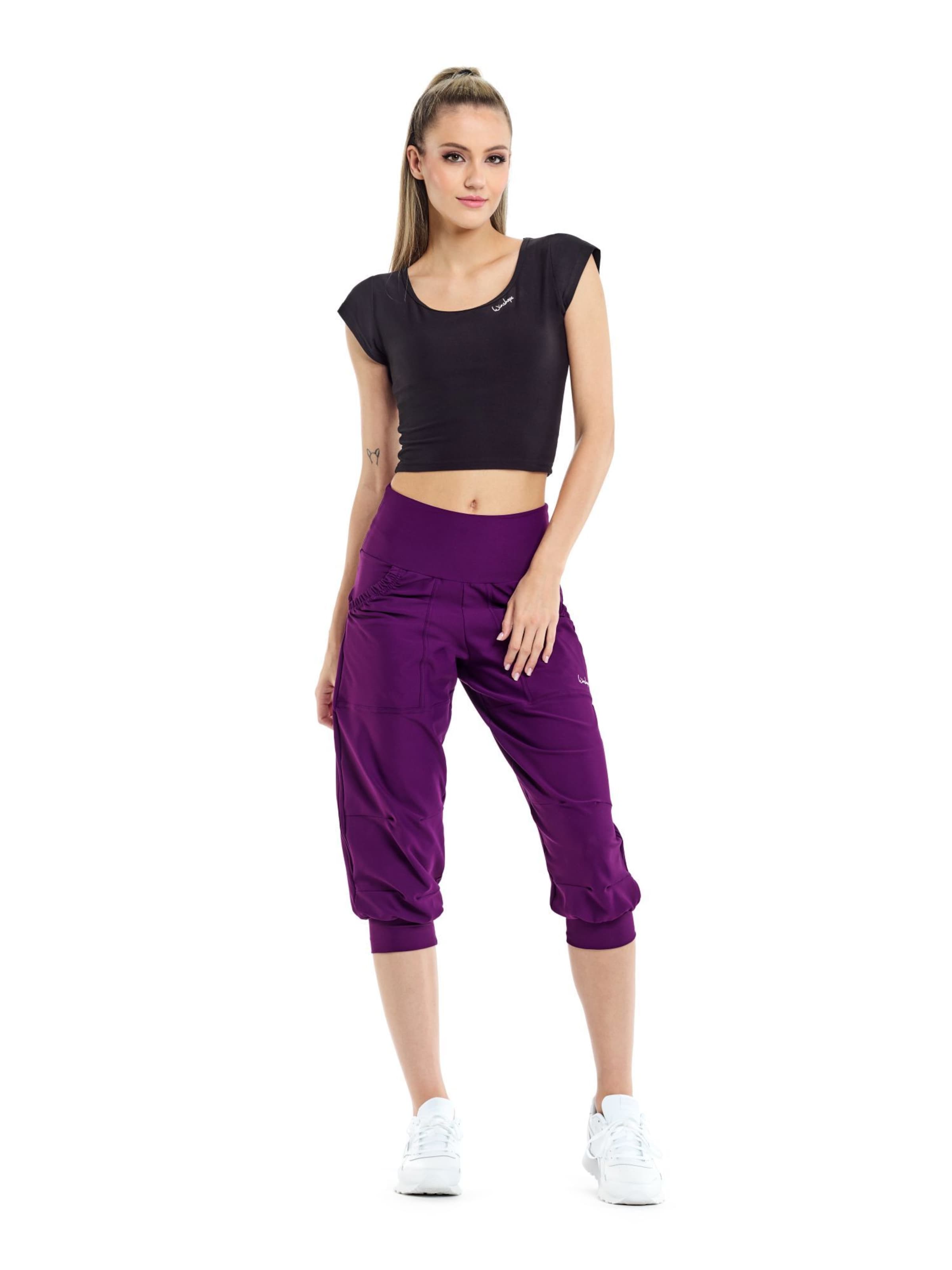 Effilé Pantalon de sport ' LEI201C ' Winshape en violet