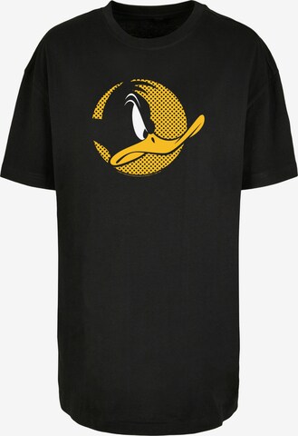 T-shirt oversize 'Daffy Duck Dotted Profile' F4NT4STIC en noir : devant