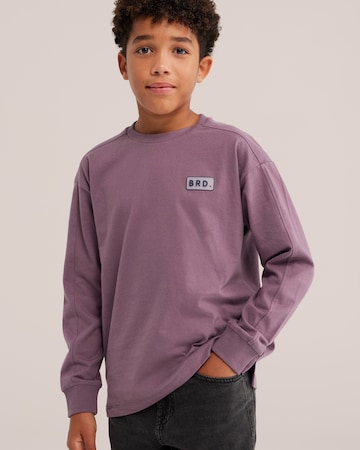 T-Shirt WE Fashion en violet : devant