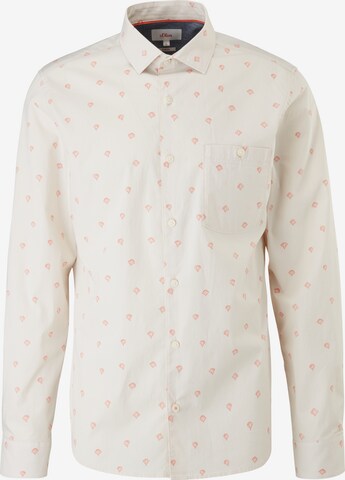 s.Oliver Button Up Shirt in Beige: front