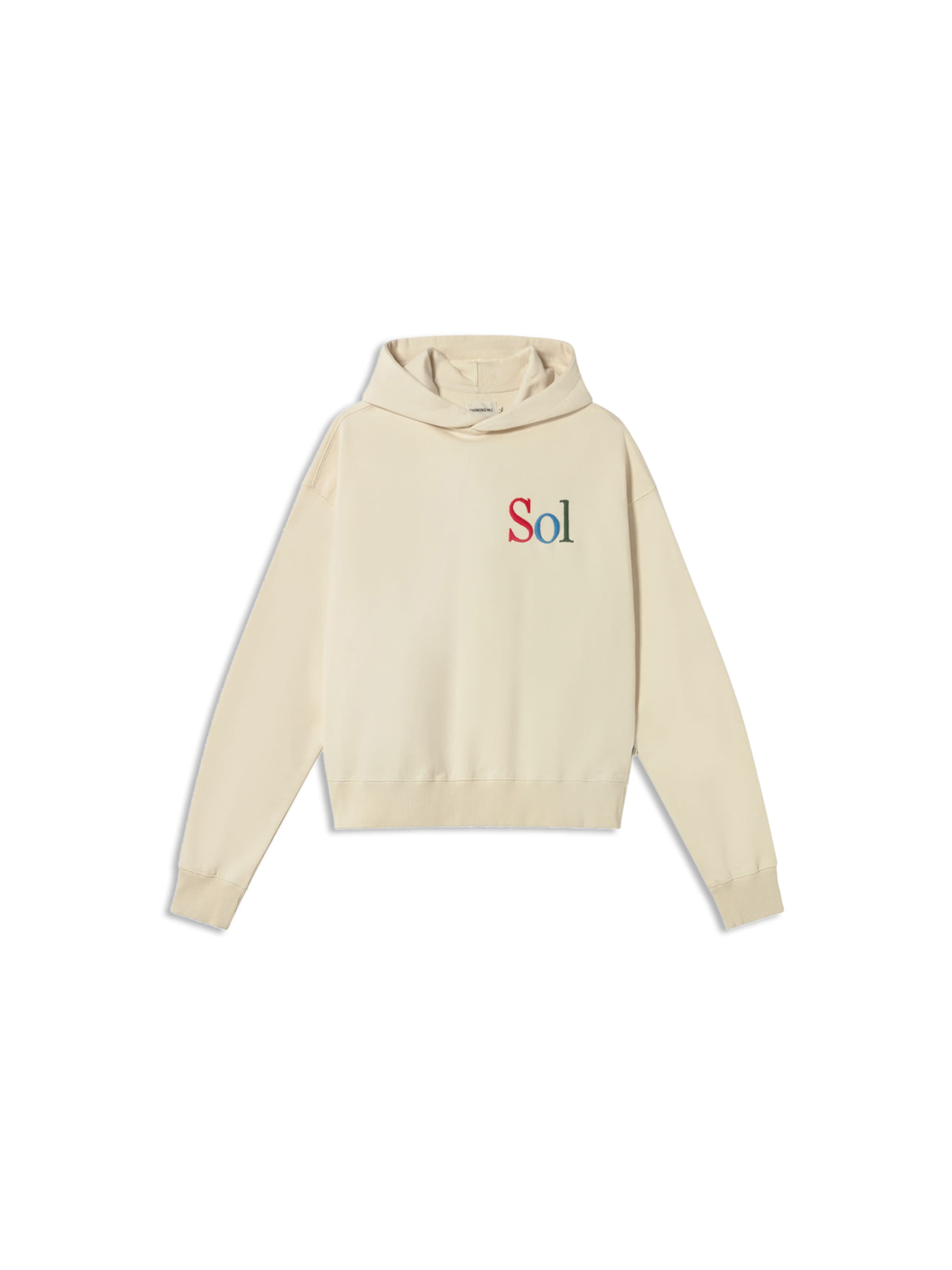 Thinking MU Μπλούζα φούτερ 'SOL' σε λευκό: μπροστά