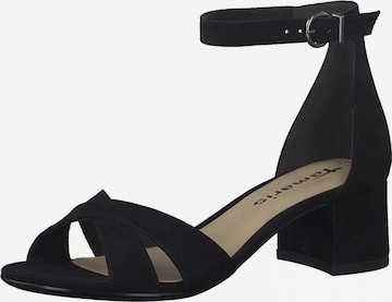 Tamaris - Sandalias en negro: frente