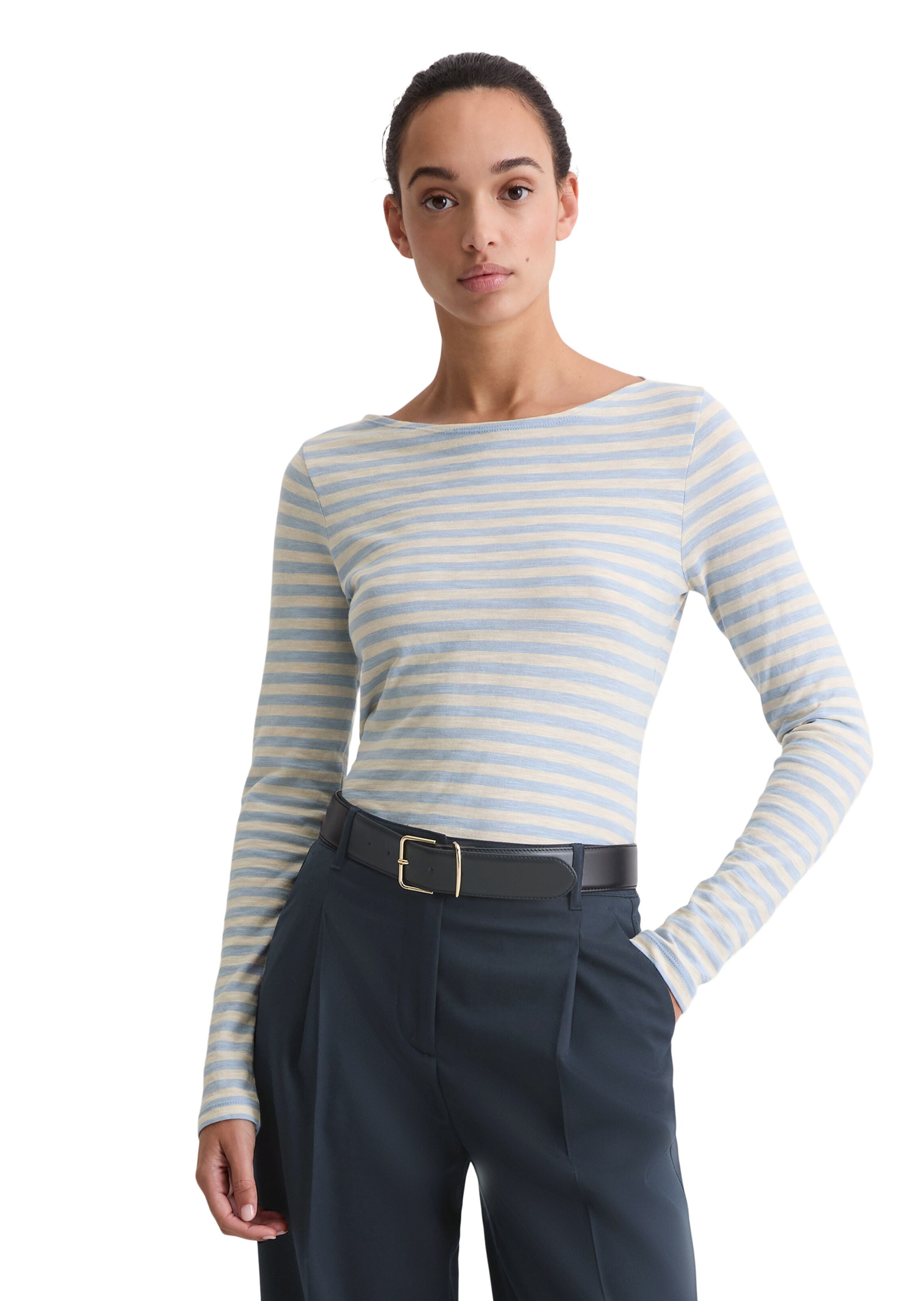 Marc O'Polo Shirt 'Essential' in Blau: Vorderseite