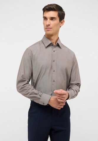 ETERNA Regular fit Overhemd in Bruin: voorkant