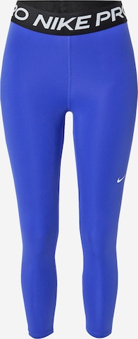 NIKE Workout Pants in Blue: front