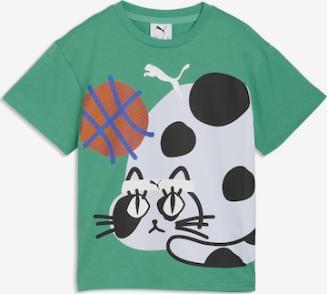 PUMA Funktionsshirt 'Sporty Cats' in Grün: Vorderseite