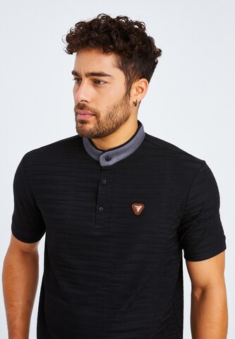 Leif Nelson T-Shirt Polo in Schwarz