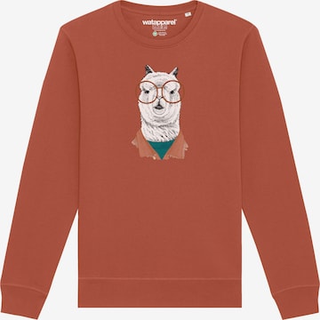 Watapparel Sweatshirt ' Lama ' in Brown: front