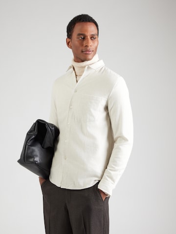 Coupe regular Chemise 'Liam' Samsøe Samsøe en beige : devant