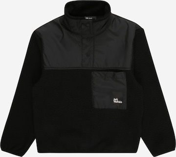 JACK WOLFSKIN Athletic Sweater in Black: front