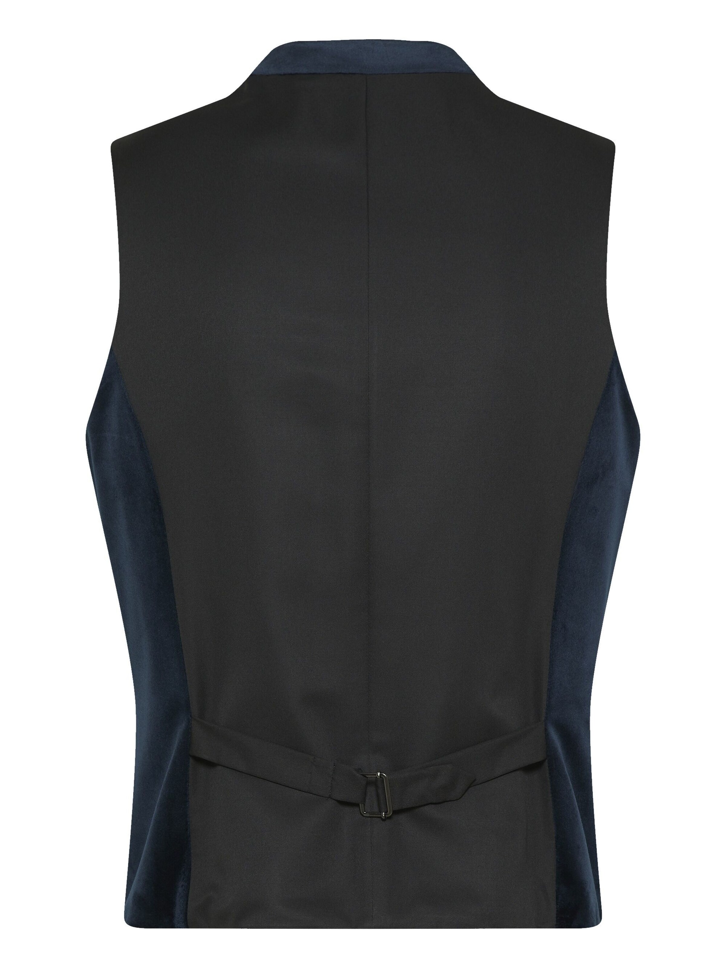 KaiserLich Trachtenweste '4398', elegante Samt-Optik in Blau