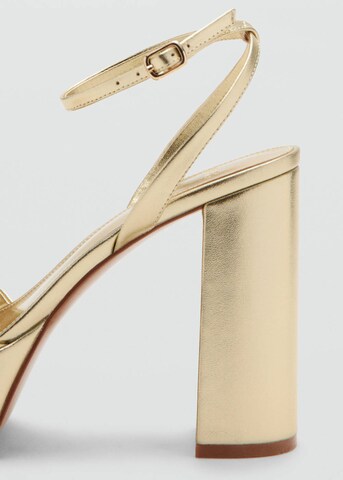MANGO Sandale 'Mexy' in Gold