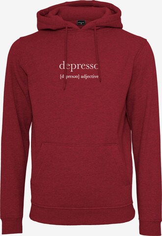 MT Men Sweatshirt 'Depresso' in Rood: voorkant