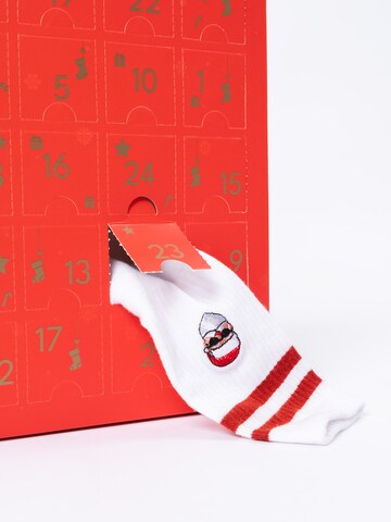 Occulto Sports socks 'Adventskalender' in Red