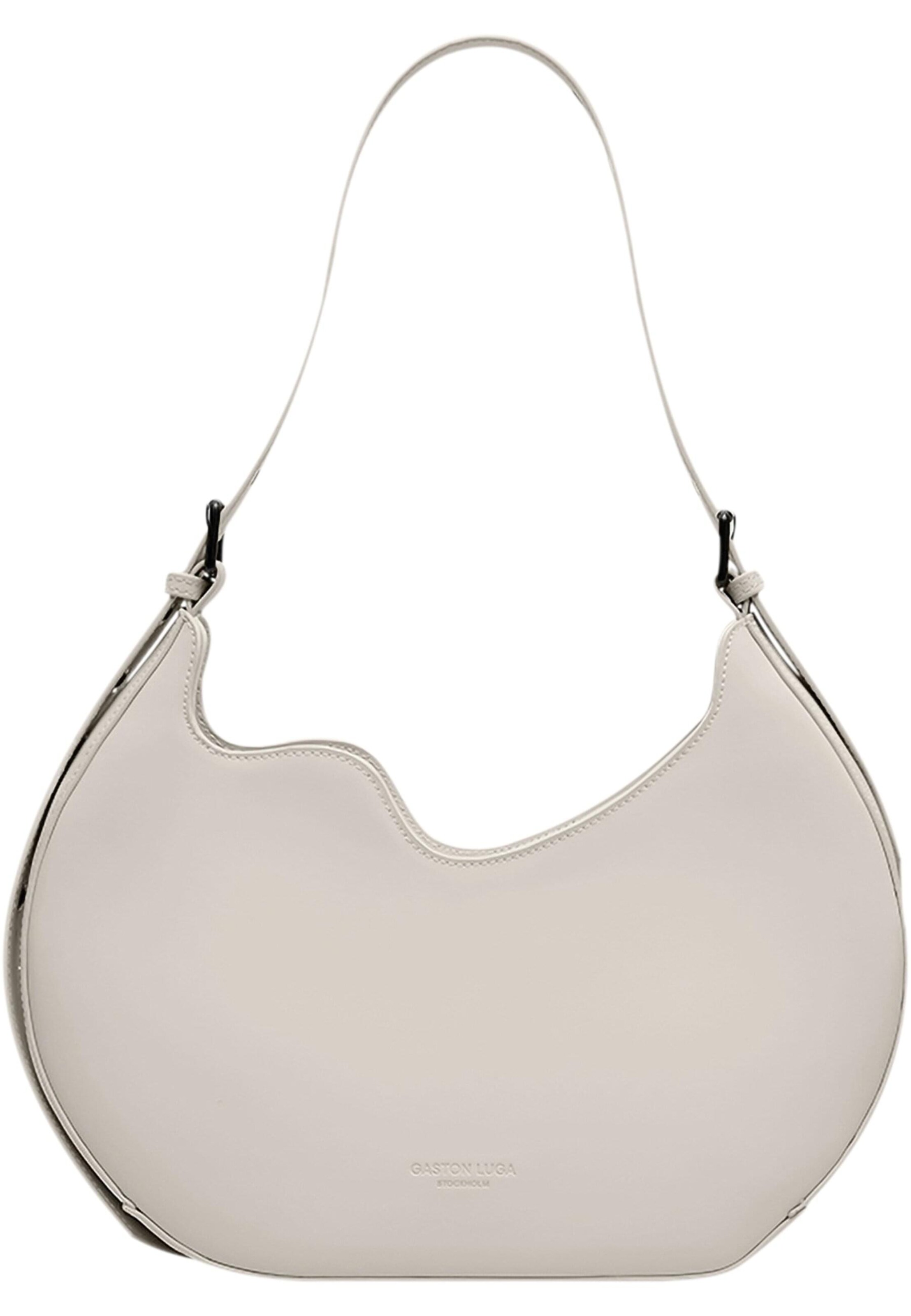 Gaston Luga Schoudertas in Beige: voorkant