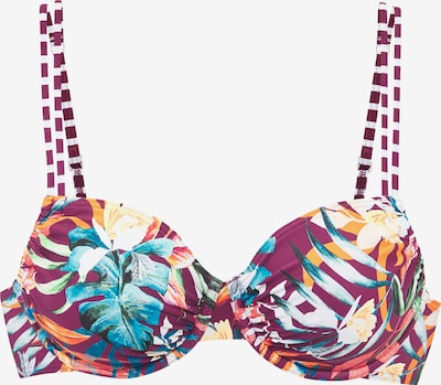 VENICE BEACH Bikinitoppi koossa 75/B värissä vesi / oranssi / viininpunainen / valkoinen, Tuotenäkymä