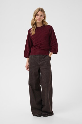 Pull-over 'Dela' Cream en rouge