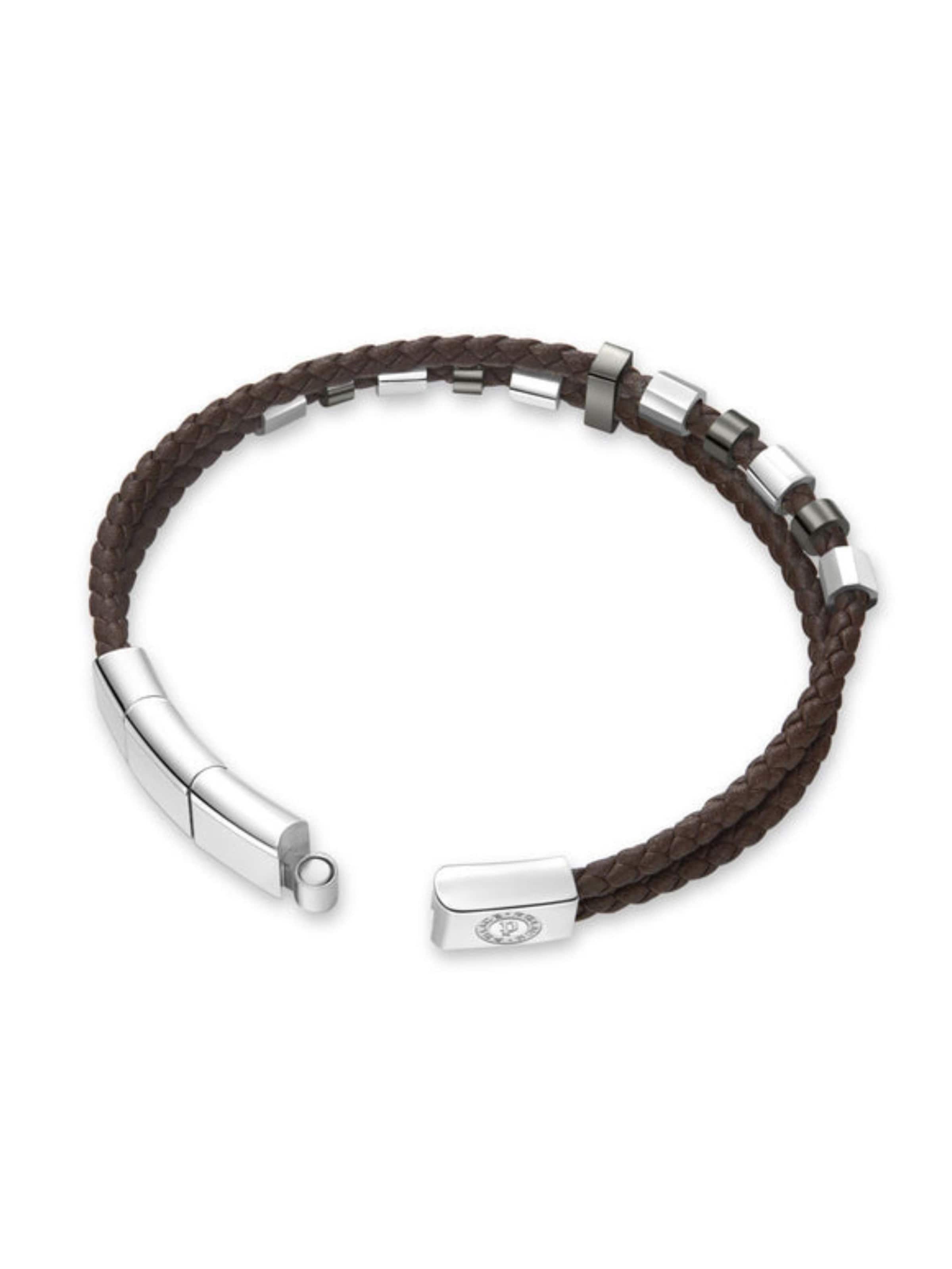 POLICE Armband 'Freeway'‌‌‌‌‌‌‌ in Braun