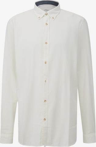 Coupe regular Chemise s.Oliver Men Big Sizes en beige : devant