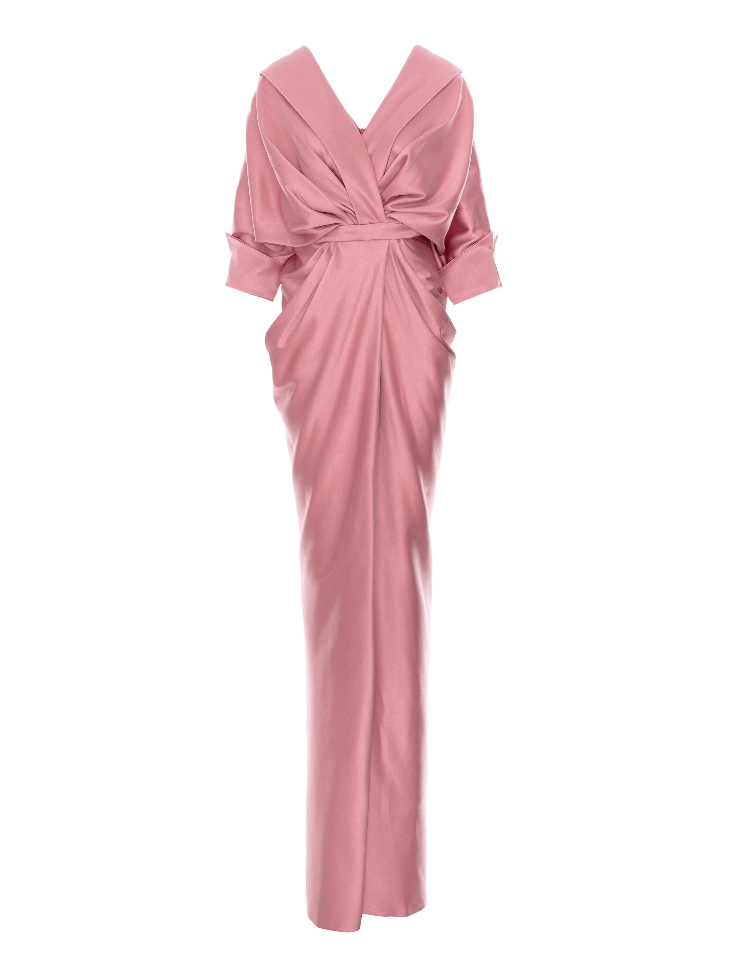acob a porter - Vestido de noche en beige: frente