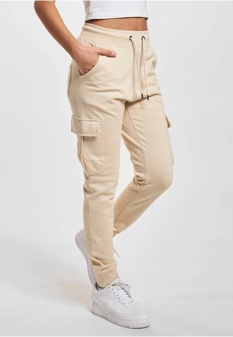 Effilé Pantalon cargo 'Greta' DEF en beige