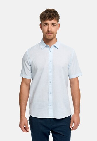 INDICODE JEANS Comfort fit Overhemd 'Ceppo' in Blauw: voorkant