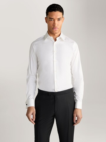 JOOP! Slim Fit Hemd 'Pierce' in Weiß: Vorderseite
