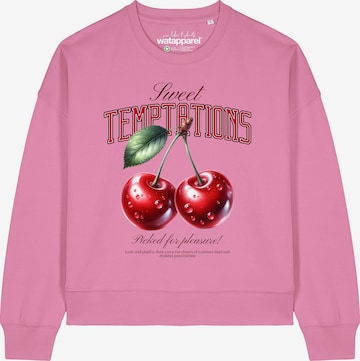 Watapparel Sweatshirt 'Sweet Temptations' in Roze: voorkant