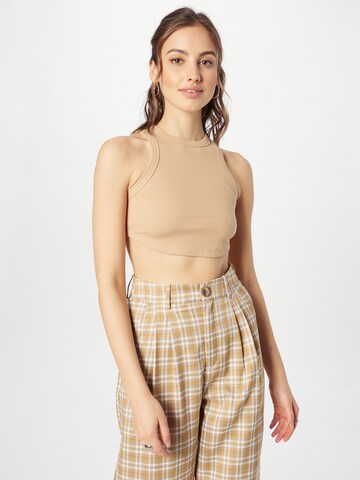 Edikted Top in Beige: voorkant