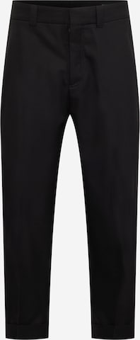 AllSaints - Calças com vincos em preto: frente