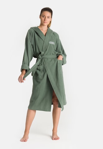 ARENA Bathrobe short 'ZEPPELIN LIGHT' in Green