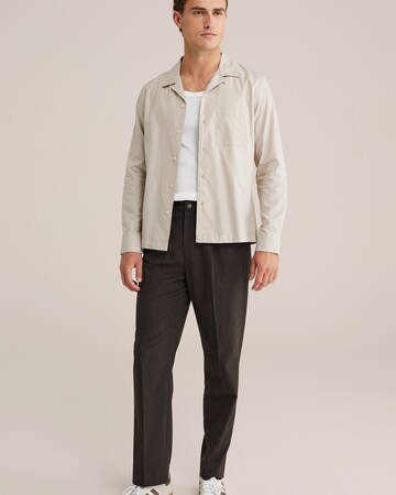 WE Fashion Regular fit Button Up Shirt in Grey