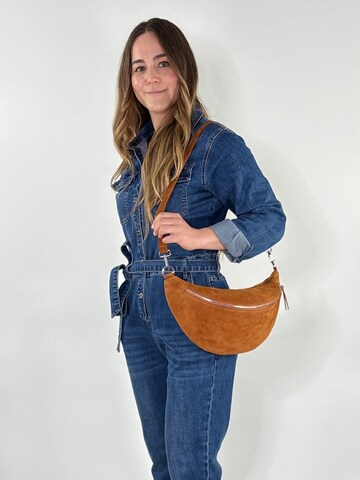 lePelou Fanny Pack 'VALENTINA XL' in Brown