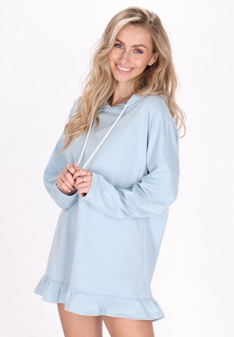 IZIA - Vestido em azul: frente