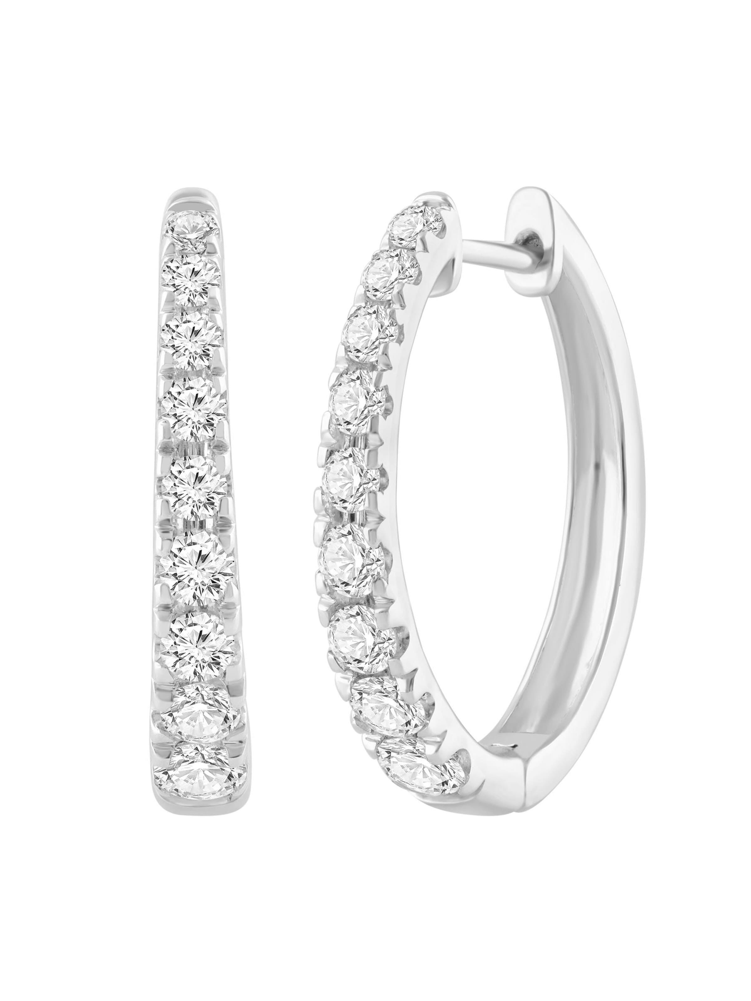 ETHISHER DIAMANTEN Ohrringe‌‌‌‌‌‌ in Silber: Vorderseite