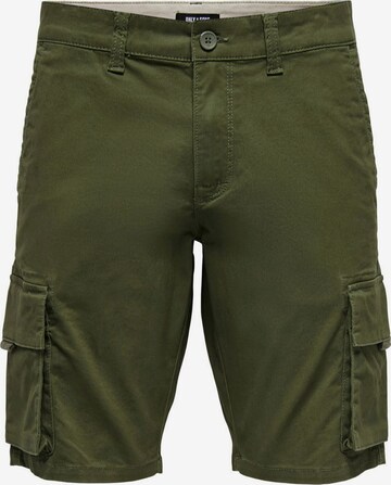 Regular Pantalon cargo Only & Sons en vert : devant