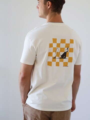 Kultgut Shirt 'One Second' in White