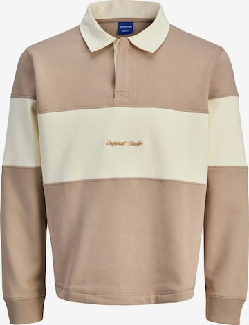 JACK & JONES Sweatshirt 'JORNorrebro' in Brown: front