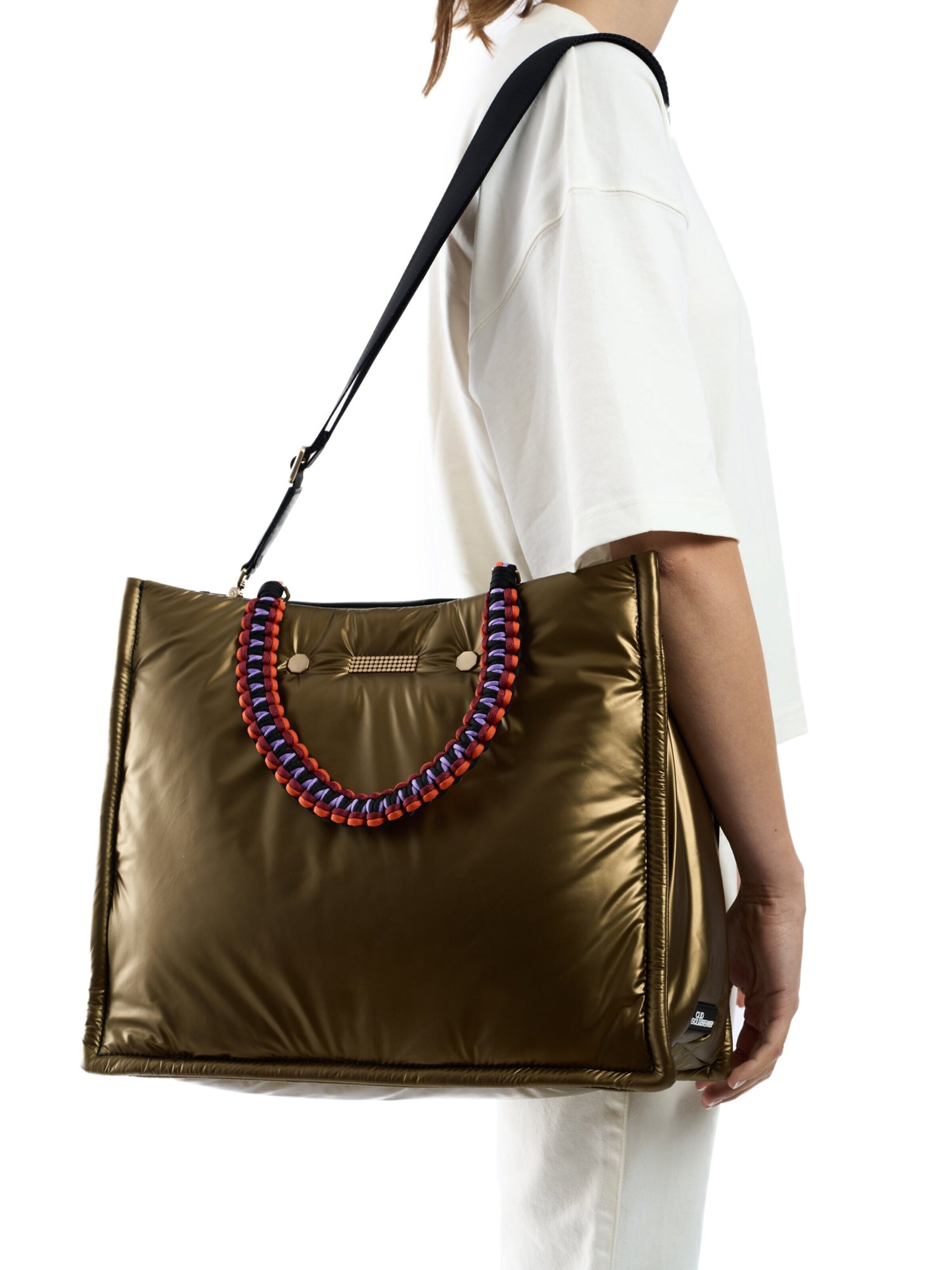 Clio Handbag 'FLEX NYLON' in Gold