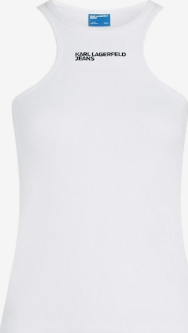 Top 'KLJ Ribbed B2W17085' di KARL LAGERFELD JEANS in bianco: frontale