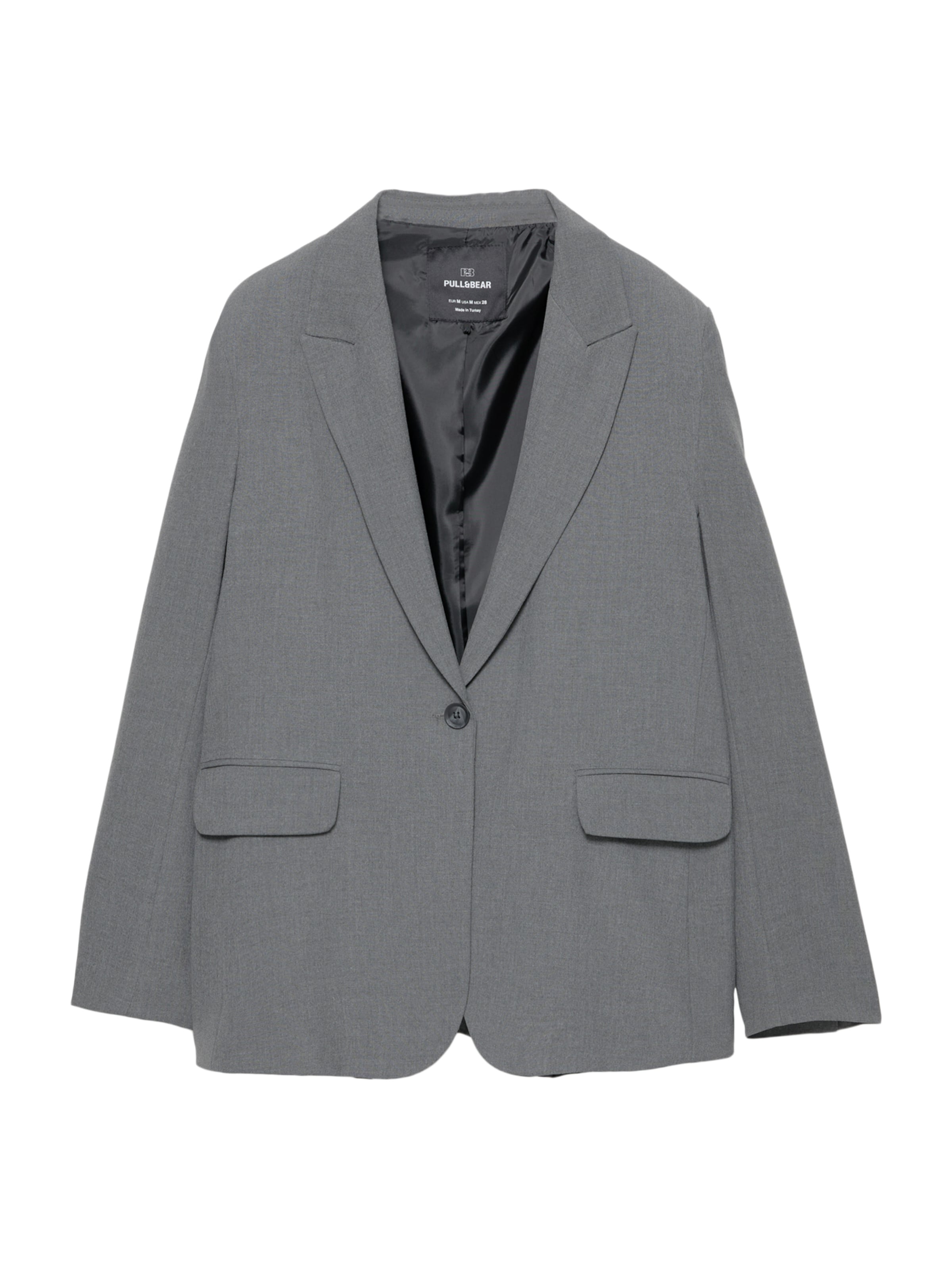 Pull&Bear Blazer in Grey: front