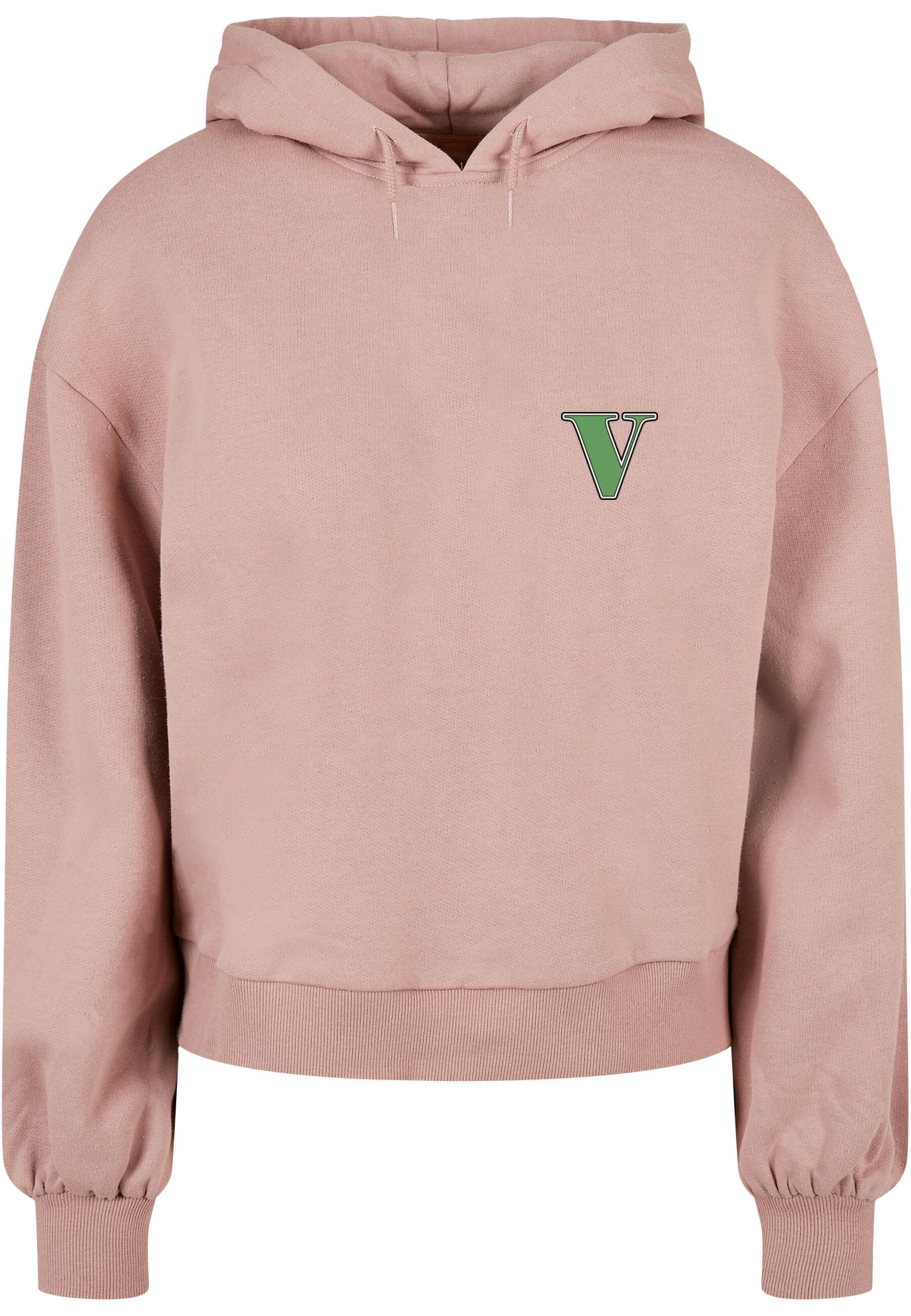 Sweat-shirt 'Grand Collage' Merchcode en rose : devant